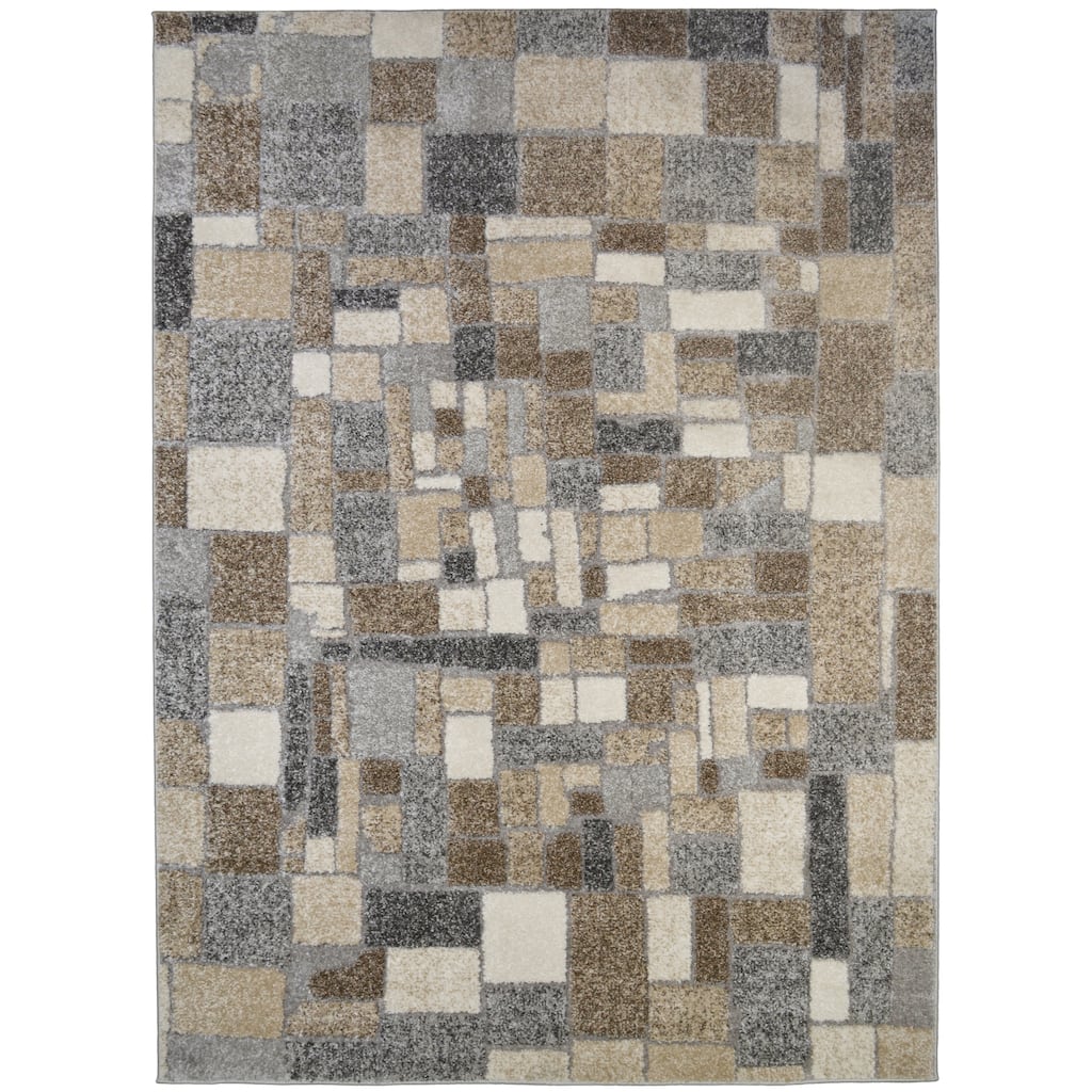 Cobblestone Multi Geometric Area Rug