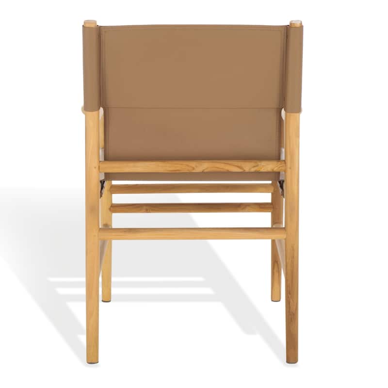 SAFAVIEH Couture Cassaphina Solid Wood Arm Chair, Fully Assembled - 22"W x 23"D x 34"H