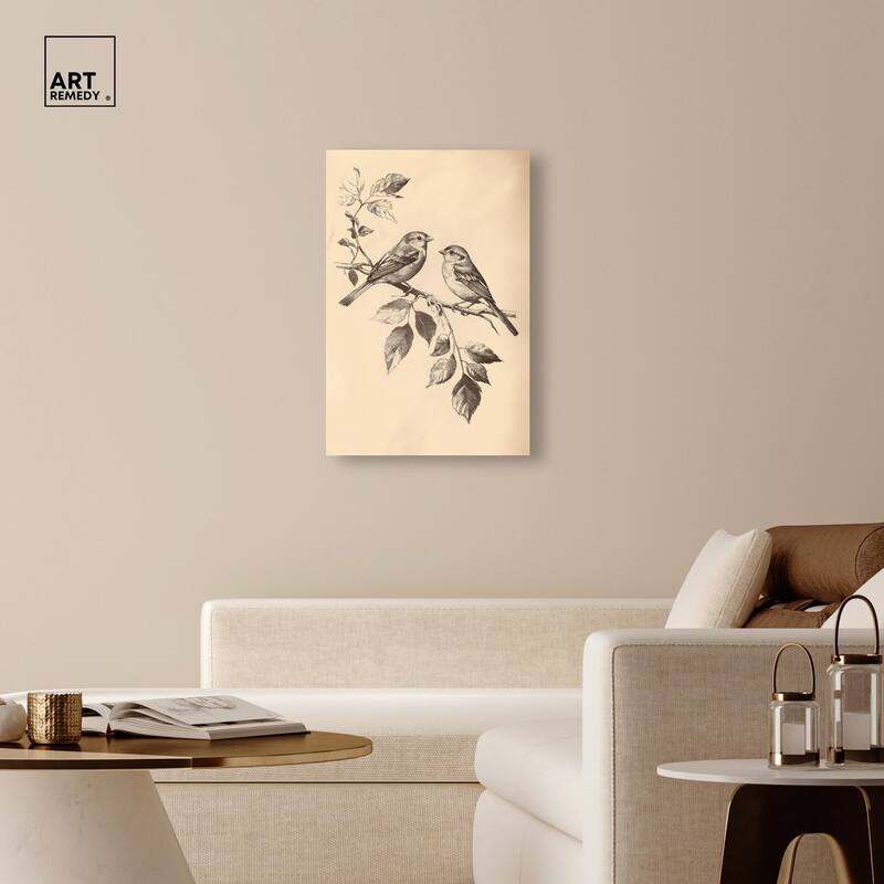 Pair of Finches II Canvas by Art Remedy, Gallery Wrapped