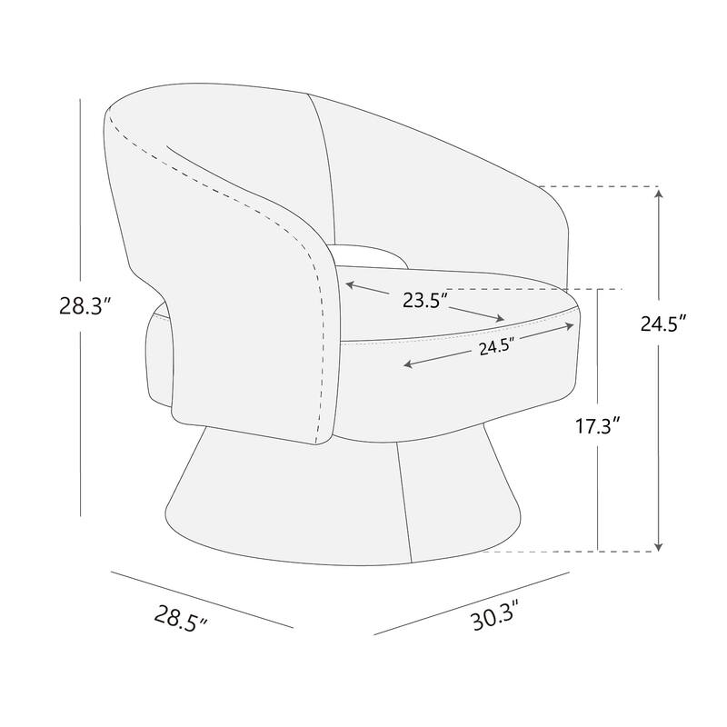 Spruce & Spring Jamie Swivel Fabric Accent Chair