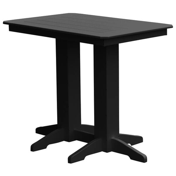 slide 2 of 42, Poly Lumber Bar Table 4' - Black