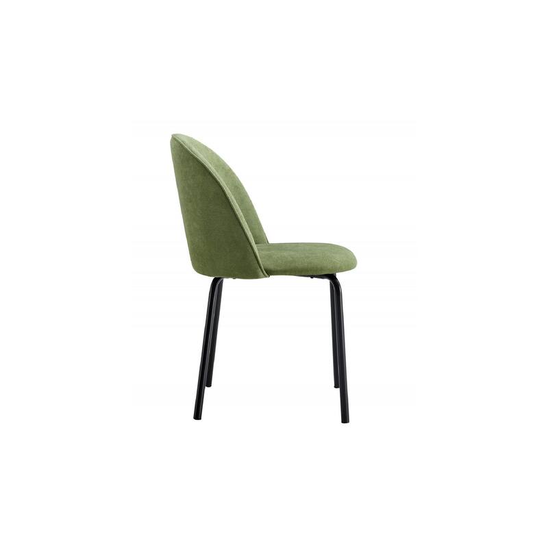 Modern Chair 2-Piece Set with Soft Seat and Comfortable Backrest，Powder-Coated Stainless Steel Frame