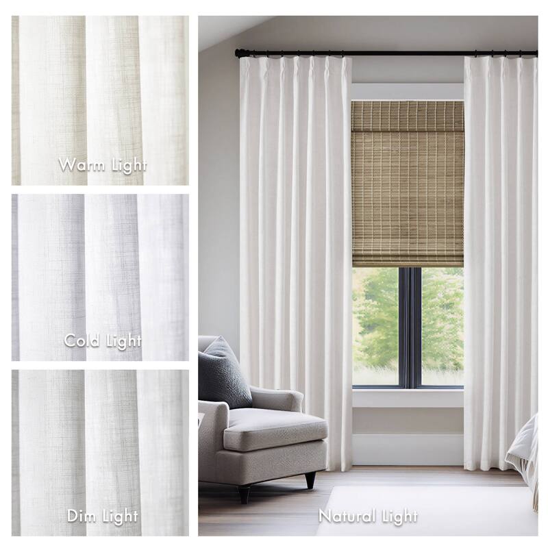 Madison Park Emery 300gsm poly linen with 7 pinch pleat per pc