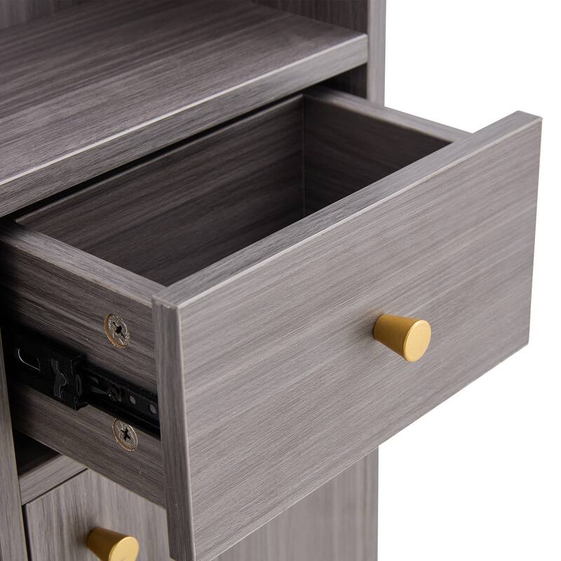 Minimalist MDF Shoe Cabinet with Japanese Rattan Design for Hallways or Living Room Storage Solutions