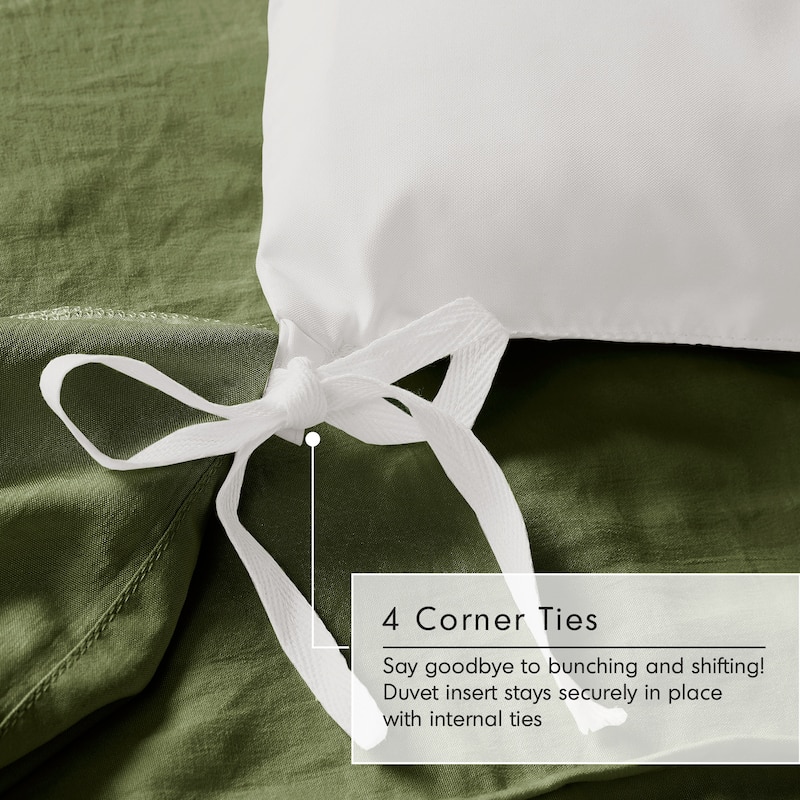 Chelsea Square Evans Pinch Pleated Soft Washed Boho Duvet Cover Set