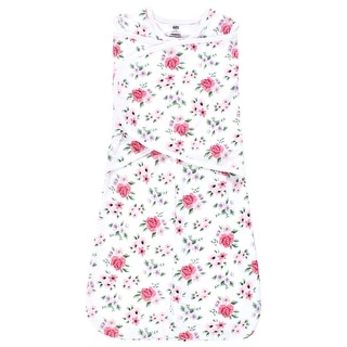 Hudson Baby Infant Girl Convertible Swaddle Sleep Sack, Vintage Floral
