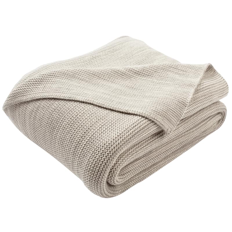 SAFAVIEH Loveable Grey Knit Throw Blanket - Bed Bath & Beyond - 21488022