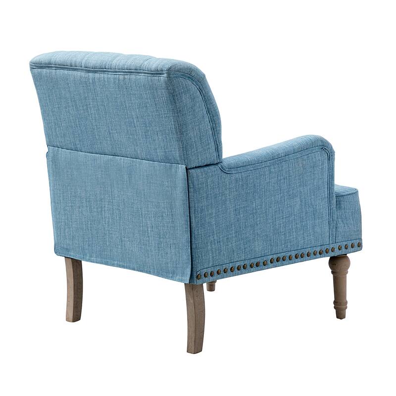 Geltrude Traditional Upholstered Accent Chair with Button Tufted Back Set of 2 by HULALA HOME