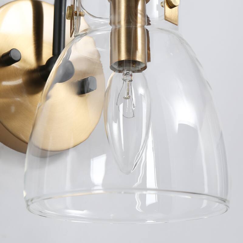 Coria Mid-Century Modern 1-light Glass Wall Sconces Linear Bathroon Vanity Lights