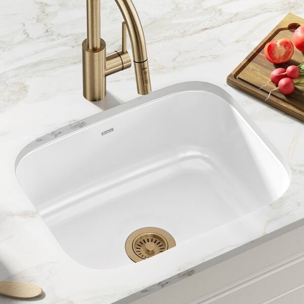KRAUS Pintura Enameled Stainless Steel 23 inch Undermount ...
