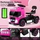preview thumbnail 14 of 34, 6V Kids Electric Ride-on Truck with Height Adjustable Seat - 28" x 12" x 18"