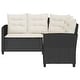 preview thumbnail 124 of 152, vidaXL Patio Sofa with Cushions Outdoor Seating Sectional Sofa Poly Rattan