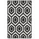 preview thumbnail 59 of 96, SAFAVIEH Handmade Flatweave Dhurries Trudi Modern Moroccan Wool Rug 2'6" x 4' - Black/Ivory