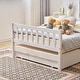 preview thumbnail 21 of 20, Single bunk bed with drag bed twin wooden bed pine particle board drag bed