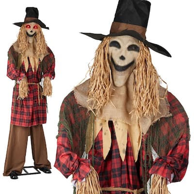 8.2Ft Scarecrow Halloween Animatronic With Sound Activated