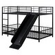 preview thumbnail 6 of 29, Kids Metal Bunk Bed with Slide and Good Funny Guardrails