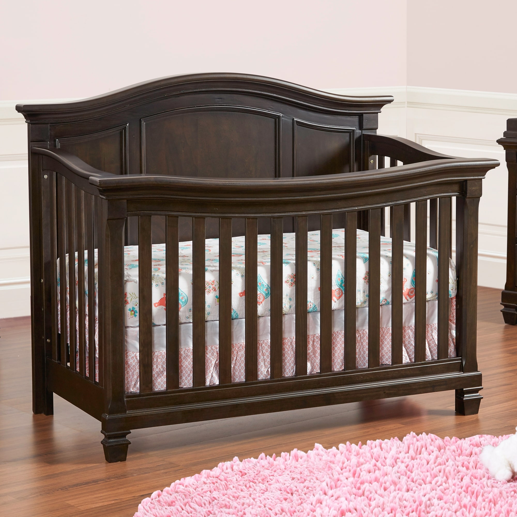 Brown crib best sale