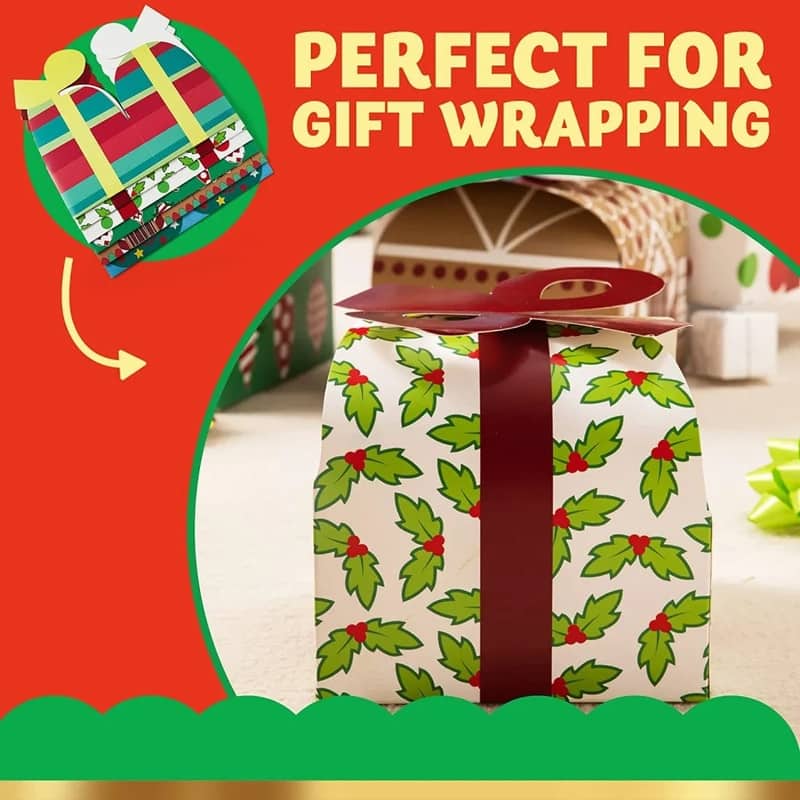 Christmas Goody Gift Boxes - 24 Assorted Designs - Multicolor