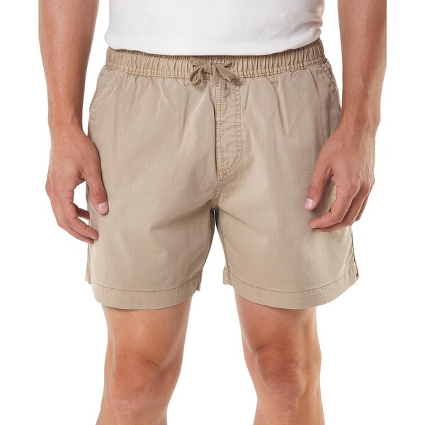 men's pull on khaki shorts