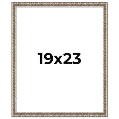 19x23 Frame Silver Versailles Ornate Solid Wood Picture Frame | 1 Inch