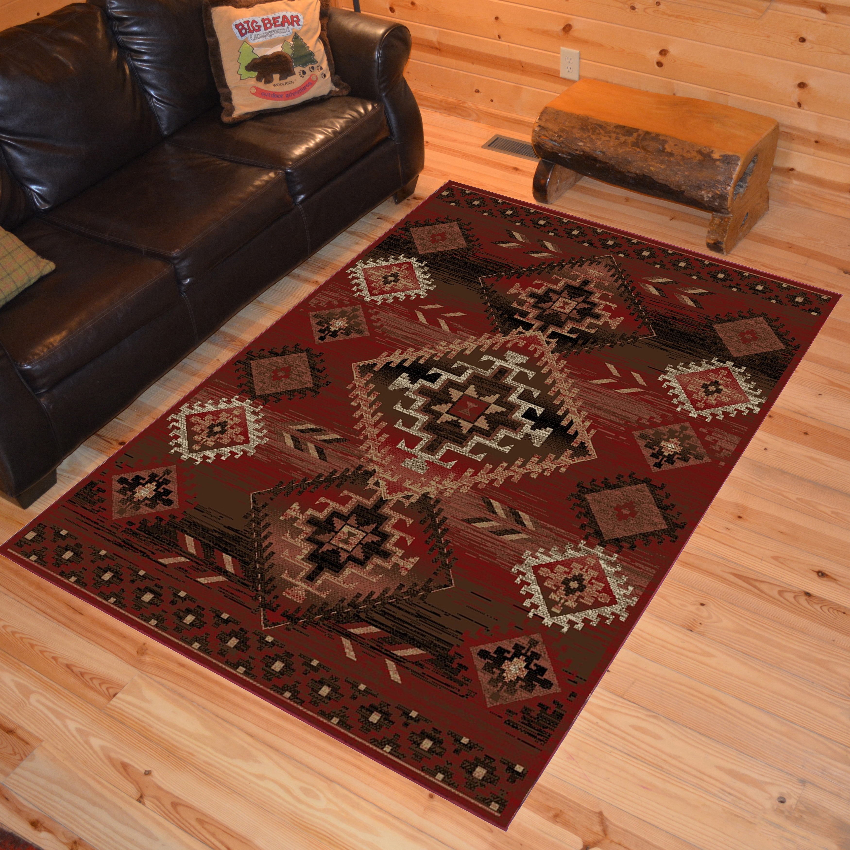 Southwestern Tribal Arrow Area Rug – Rustic Lodge Cabin Decor, Free Shipping-536949