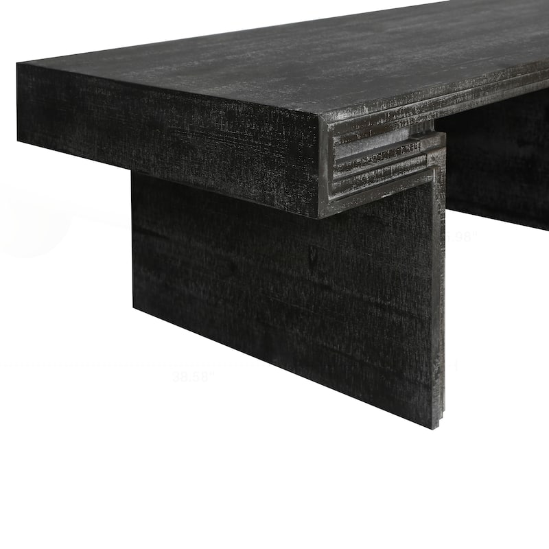 Premium Vintage Industrial Coffee Table with Double-Tier Structure for Living and Office Spaces