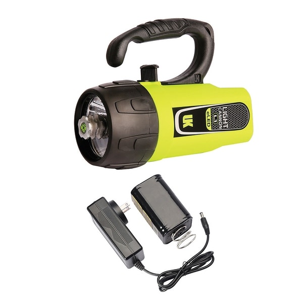 UK Light Cannon eLED (L1) w/ NiMH Battery/Charger, Lantern Grip, Box Dive Light - Yellow