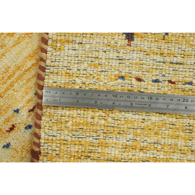 Little Animals Wool Gabbeh Oriental Accent Rug Tribal Geometric Carpet - 5' 9'' X 3' 10''