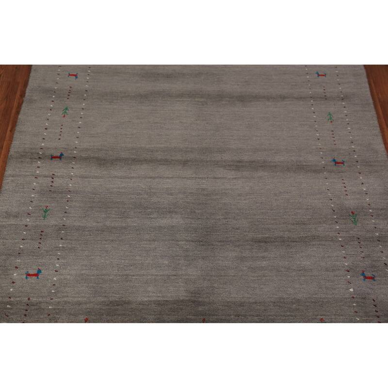 Tribal Gabbeh Oriental Area Rug Handmade Wool Carpet - 5'7" x 7'11"