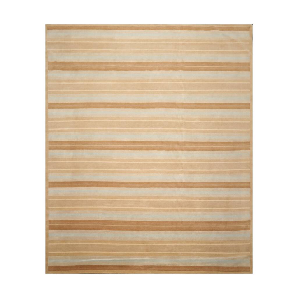 Hand Knotted Tibetan Wool Modern & Contemporary Oriental Rug (8x10) - 8' 1'' x 10'