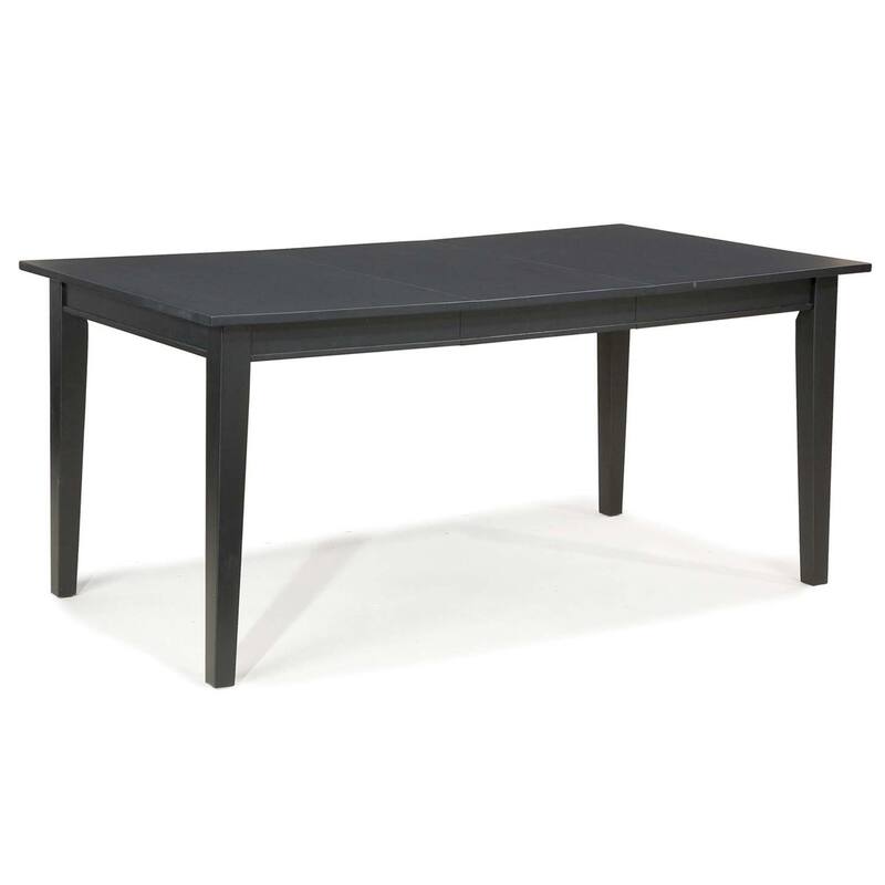Arts and Crafts Rectangular Dining Table (with extending leaf) by Home Styles - Black