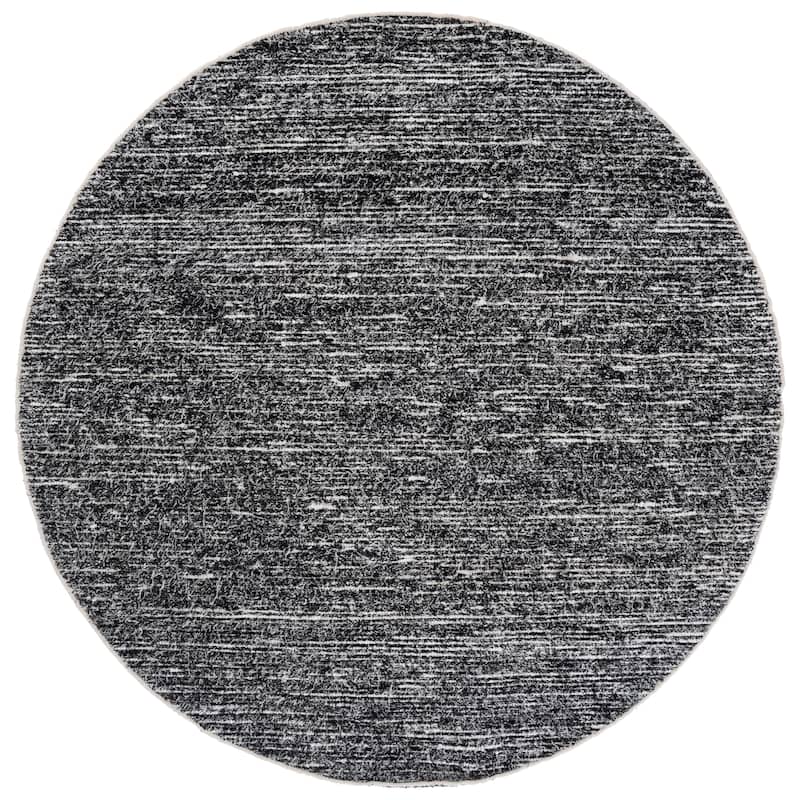 SAFAVIEH Handmade Cape Cod Sabrie Cotton Rug - Ivory/Black - 6' Round