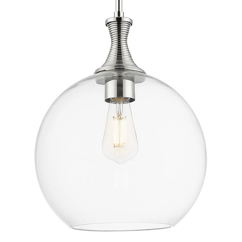 Innovations Lighting 415-1S-G122-12 Astor 12" Wide Pendant with Clear - Polished Nickel