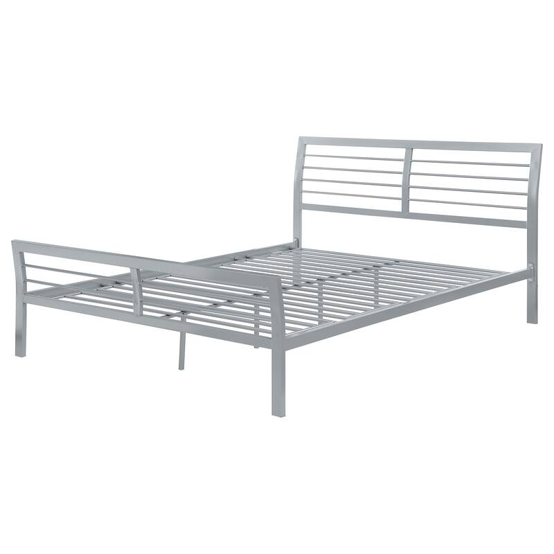 Cooper Contemporary Metal Open Frame Bed Silver