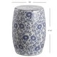 preview thumbnail 6 of 7, JONATHAN Y Lotus Blossom 17.5" Chinoiserie Ceramic Drum Garden Stool, Blue/White
