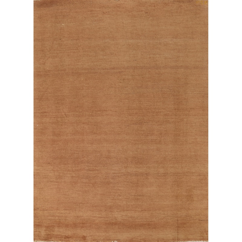 Modern Gabbeh Oriental Area Rug Hand-Knotted Wool Carpet - 5'7"x 7'6"