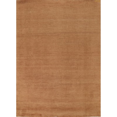Modern Gabbeh Oriental Area Rug Hand-Knotted Wool Carpet - 5'7"x 7'6"