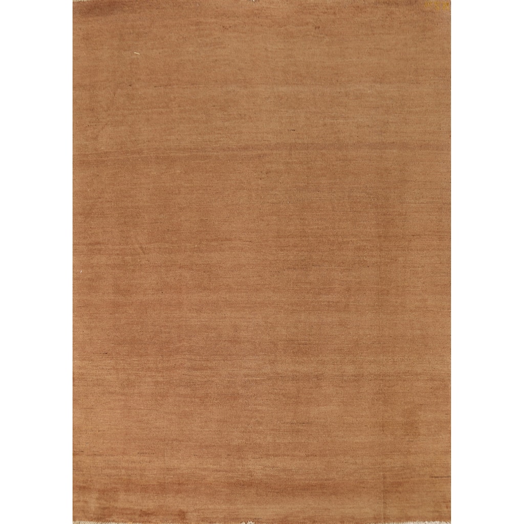 Modern Gabbeh Oriental Area Rug Hand-Knotted Wool Carpet - 5'7"x 7'6"