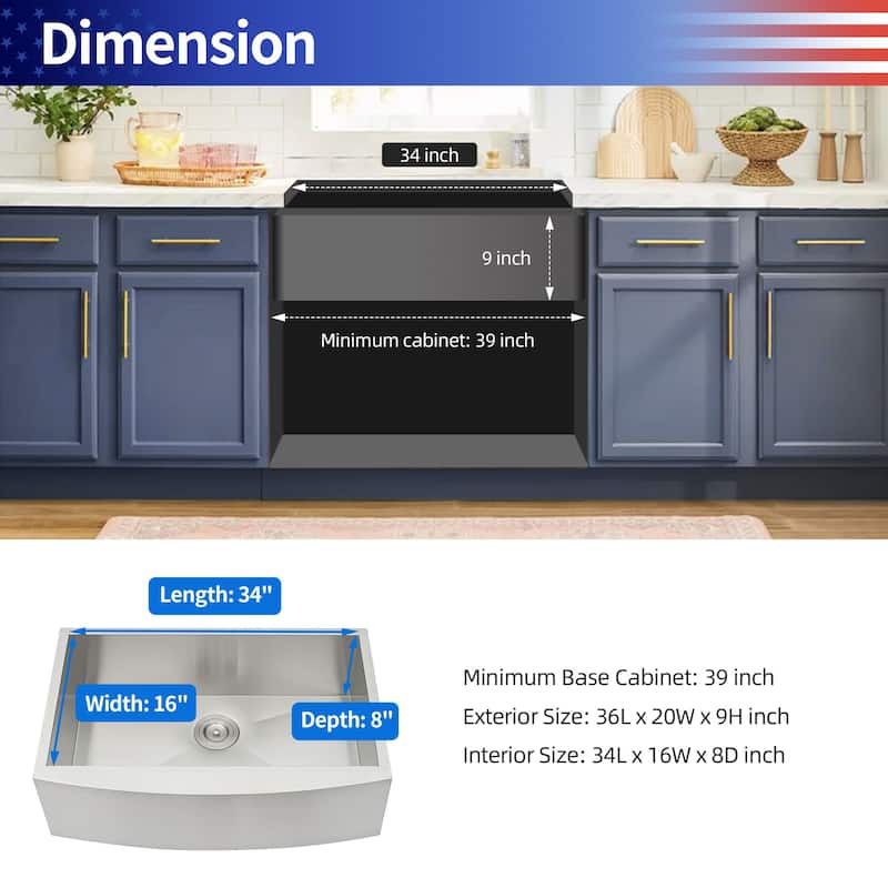 Farmhouse Apron Single Bowl Stainless Steel Kitchen Sink