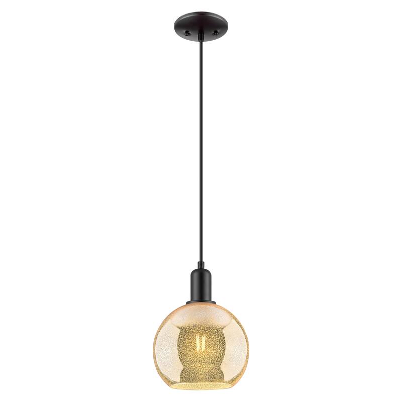 Innovations Lighting Endless Possibilities Arcadia - Athens - 1 Light 8" Cord Hung Mini Pendant - Mercury/Matte Black
