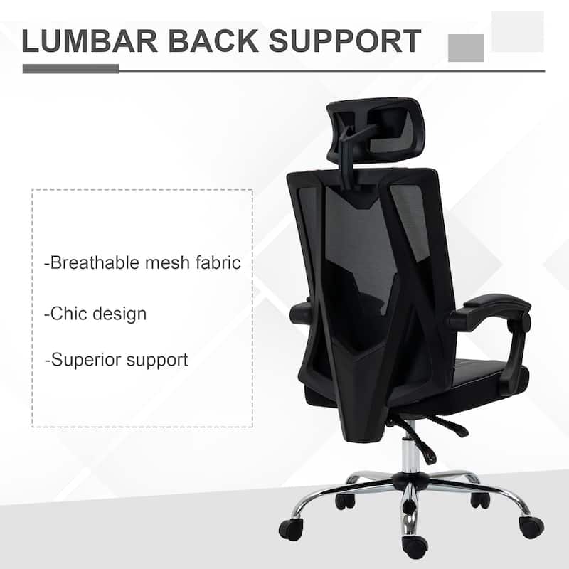 Vinsetto Office Chair Ergonomic Desk Chair, 360° Swivel Computer Chair