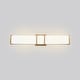 preview thumbnail 2 of 4, Eglo Tomero LED Vanity Light w/ Brushed Gold Finish and Acrylic Shade