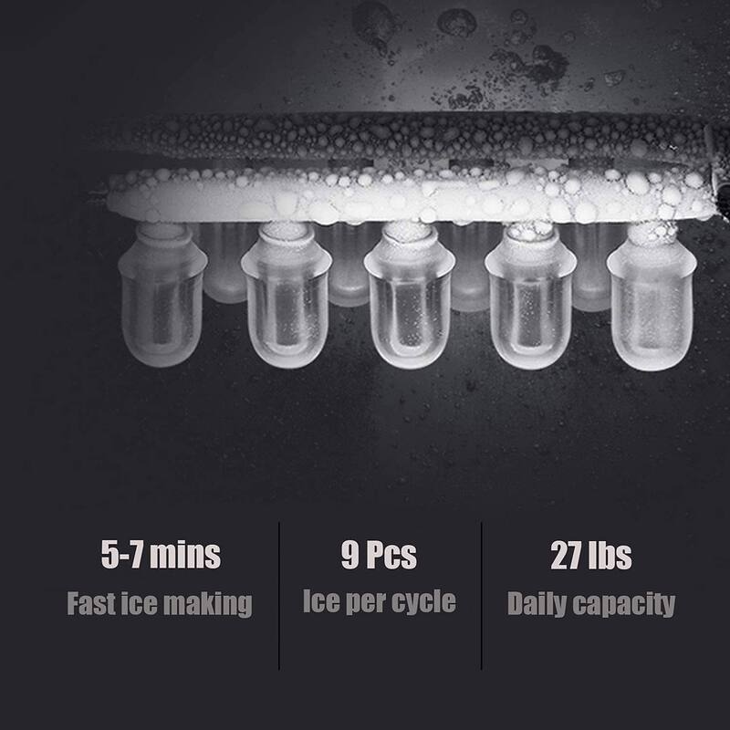 2-in-1 Top Loading White 27lbs/24h Water Dispenser Cooler with Built-in Ice Maker