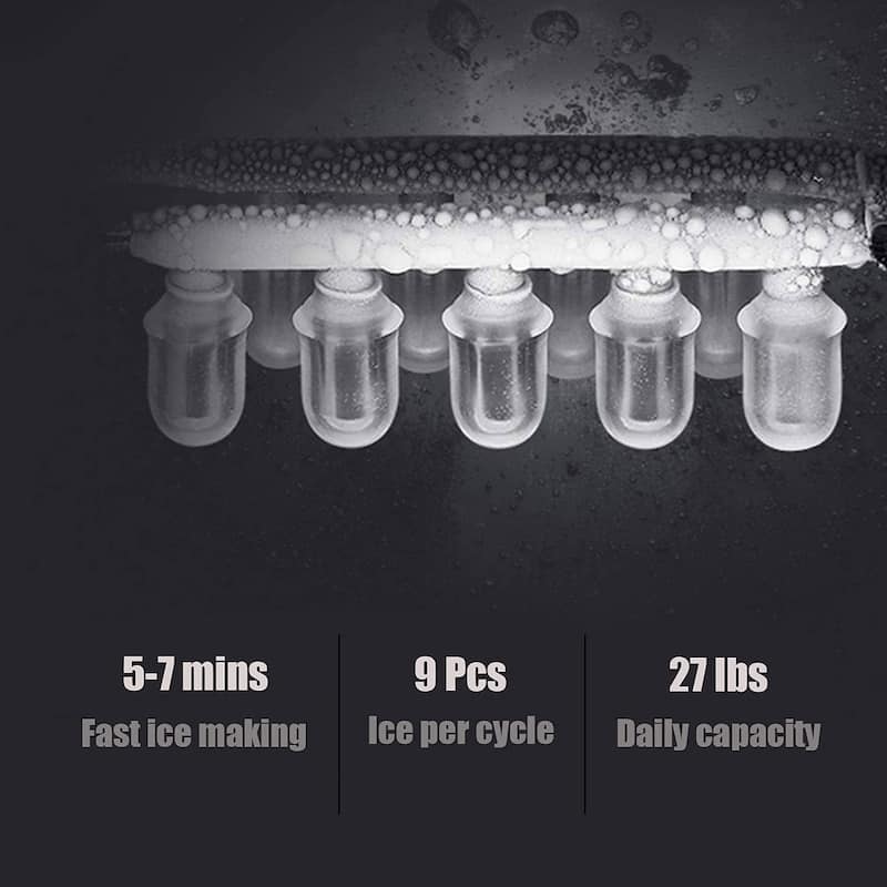 Modern White Hot and Cold Water Cooler Dispenser with Built-in Ice Maker