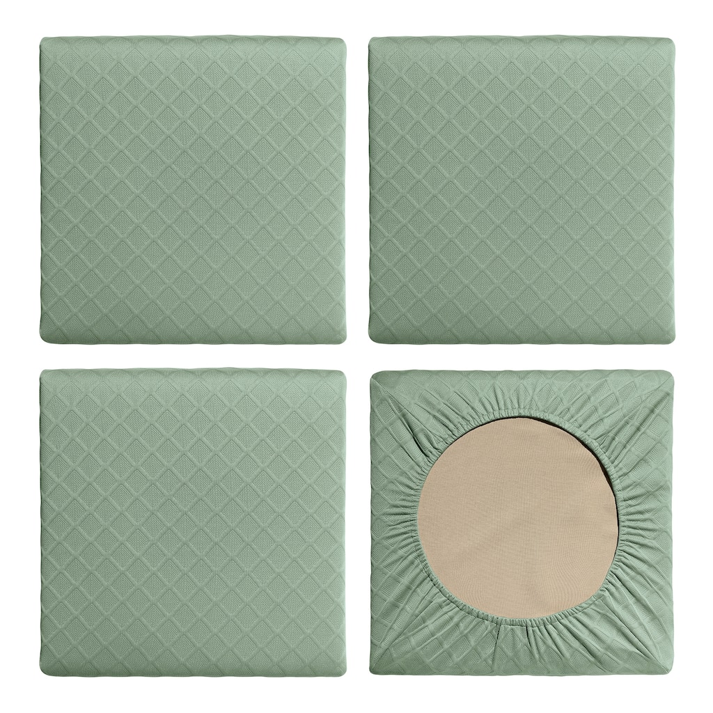 ARDEN Elastic Seat Pad Cushion Cover 4-Pack, Stretch Knit Patio Cushion Slipcover, Machine Washable, Fits Multiple Cushion Sizes