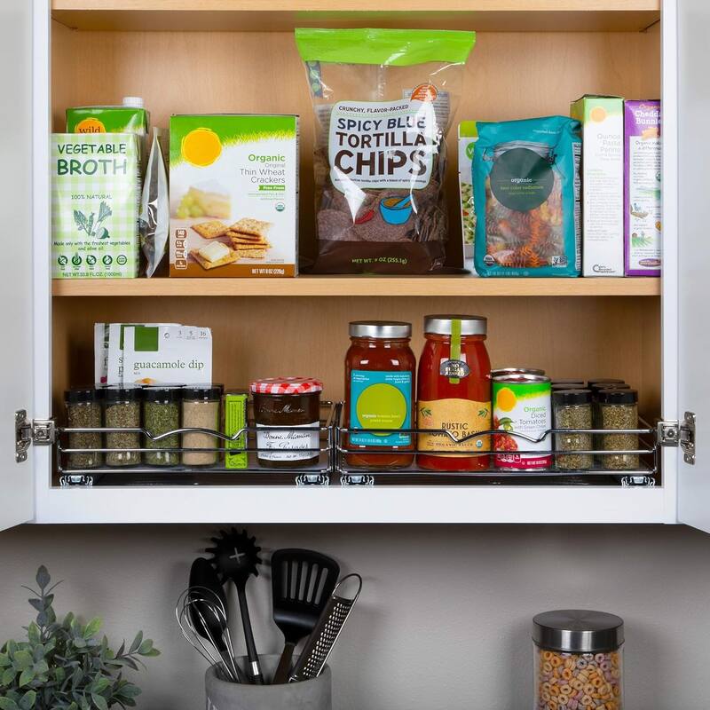 Hold N' Storage - Pull Out Cabinet Organizer for Spices, Cans - Heavy Duty with Lifetime Limited Warranty