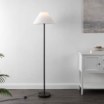 SAFAVIEH Lighting Zaire 65-inch Standing Floor Lamp (LED Bulb Included) - Black - 18Wx18Dx65H