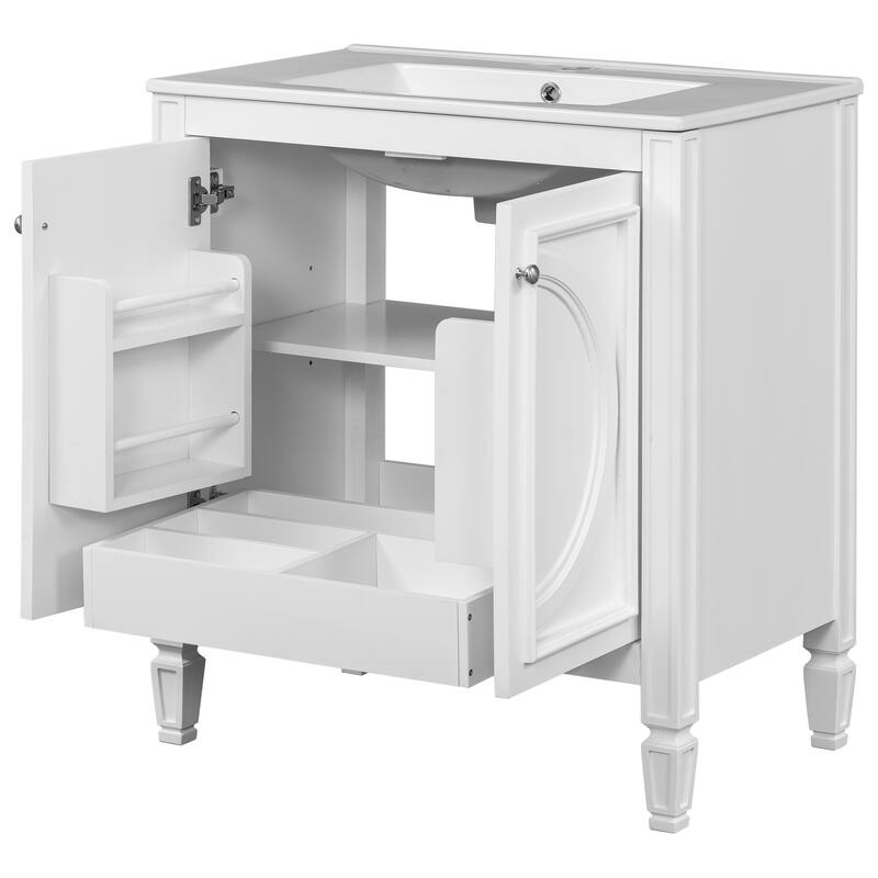 Christopher Knight Home - Alice Wooden Storage Bathroom Vanity with Sink
