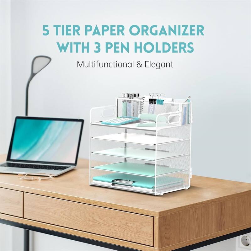 5 Tier Desk Organizer - 13"L x 9.25"W x 13.38"H