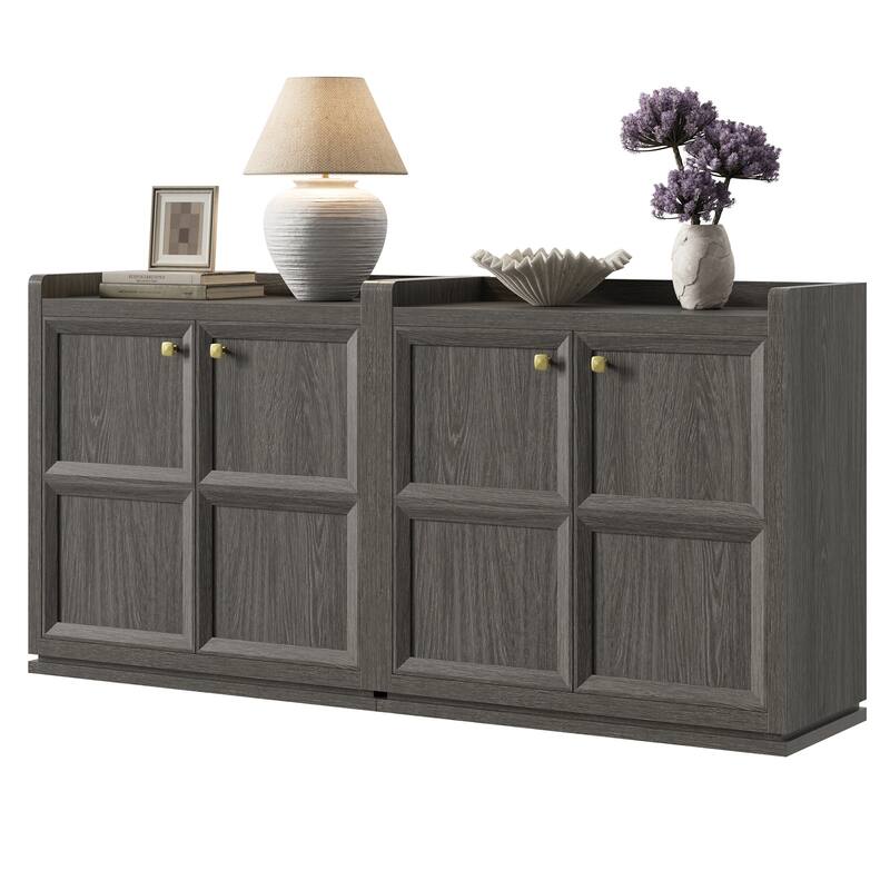 Multifunctional Minimalist Side Cabinet with 3D Design